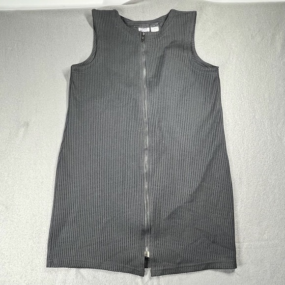 Wave Zone Dresses & Skirts - VTG Wave Zone swim Cover Up Sleeveless Dress Full Zip Up Athletic Casual Black M